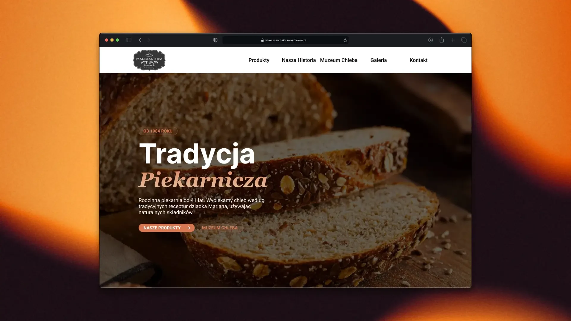 Manufaktura Wypieków — podgląd strony
