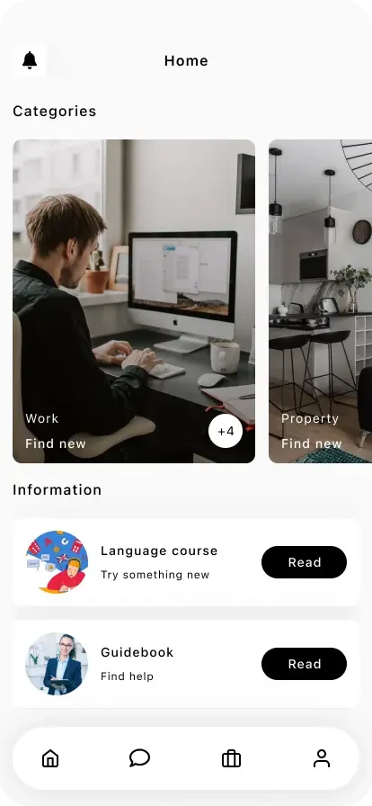 PolConnect — ekran aplikacji 1